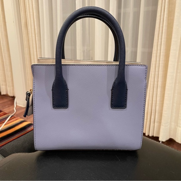 Kate Spade Blue Colorblock Top Handle Purse with Crossbody Strap - Picture 2 of 10
